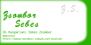 zsombor sebes business card